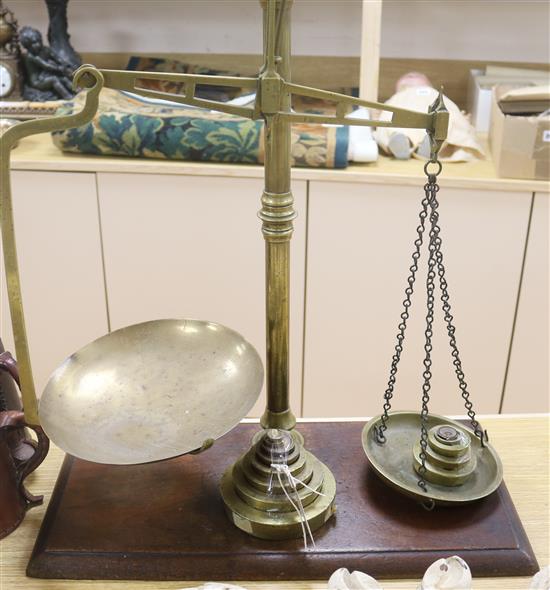 Brass grocer scales by Bonfield, Brighton